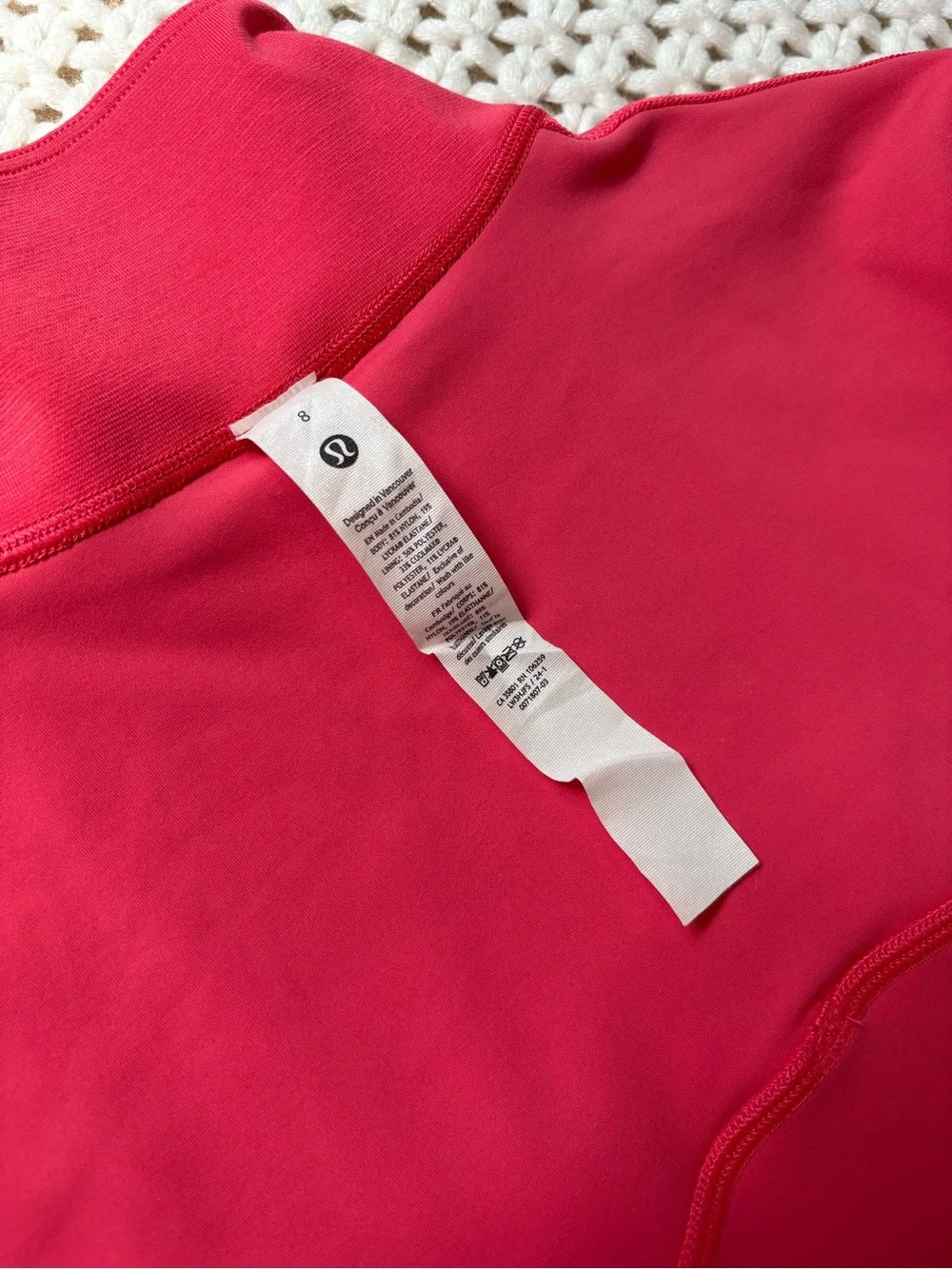 lululemon glaze pink define cropped jacket nulu size 8